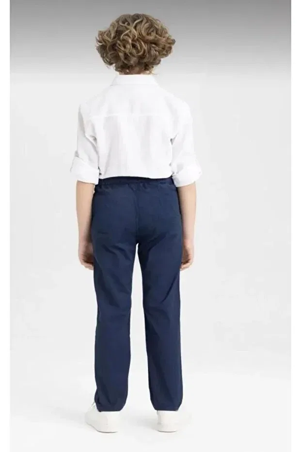 Детские брюки для девочек хлопковые Generic Brands, Navy Blue — фото 3