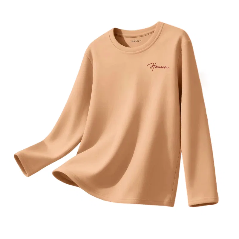 Детская футболка с длинным рукавом из флиса Tonlion, Heather Navy