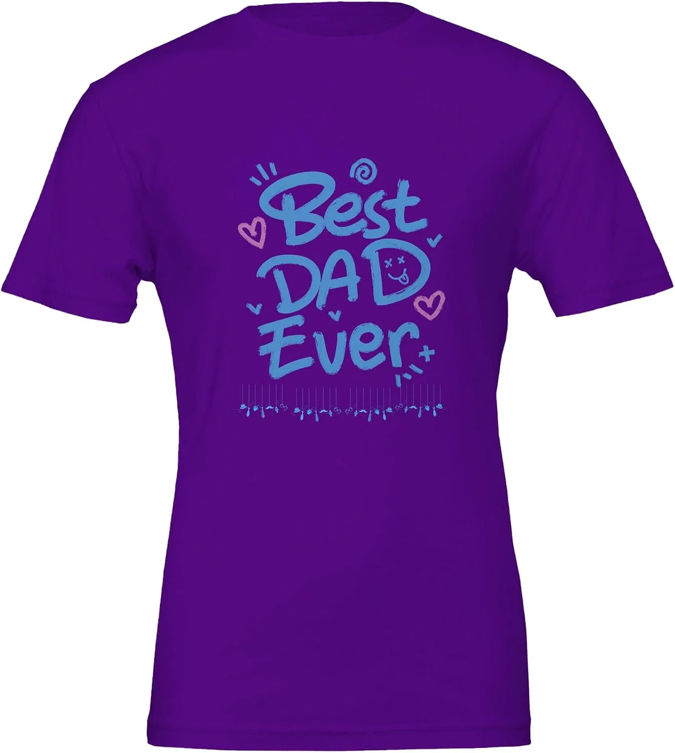 Мужская футболка с принтом Best Dad Ever, Team Purple