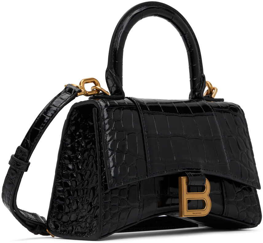 Черная сумка «Песочные часы» размера XS Balenciaga, цвет Black — фото 2