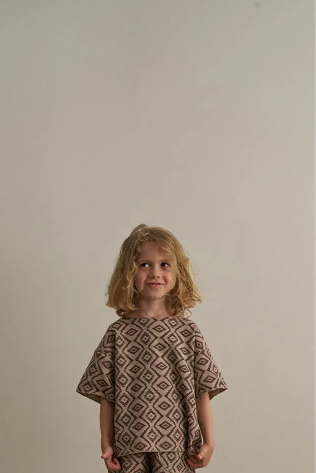 Детская футболка с вафельным плетением Boho Bloom Series Oh La La Koala For Little Ones, Brown