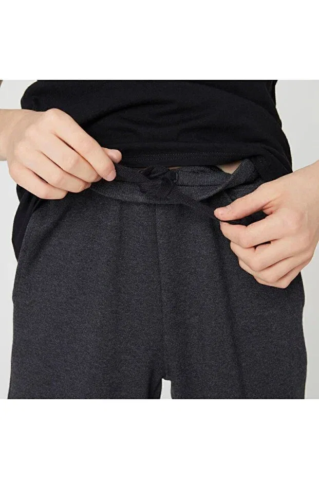 Детские спортивные штаны для девочек скинни Decathlon, Iced Coffee/Black — фото 2
