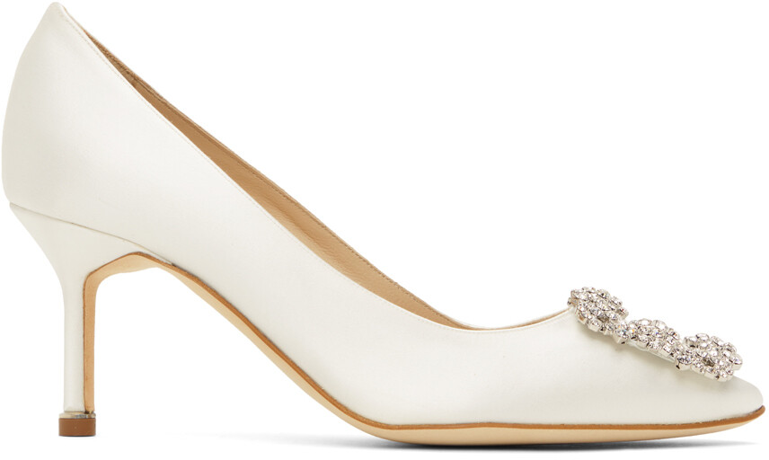 

Белые туфли на каблуках хангизи Manolo Blahnik, Белый, Белые туфли на каблуках хангизи Manolo Blahnik