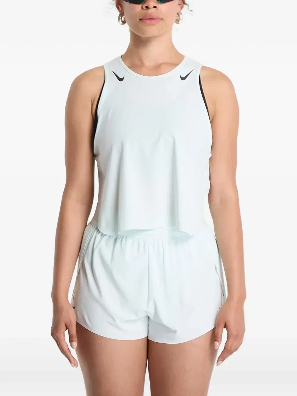 Укороченный топ AeroSwift Nike, зеленый — фото 3