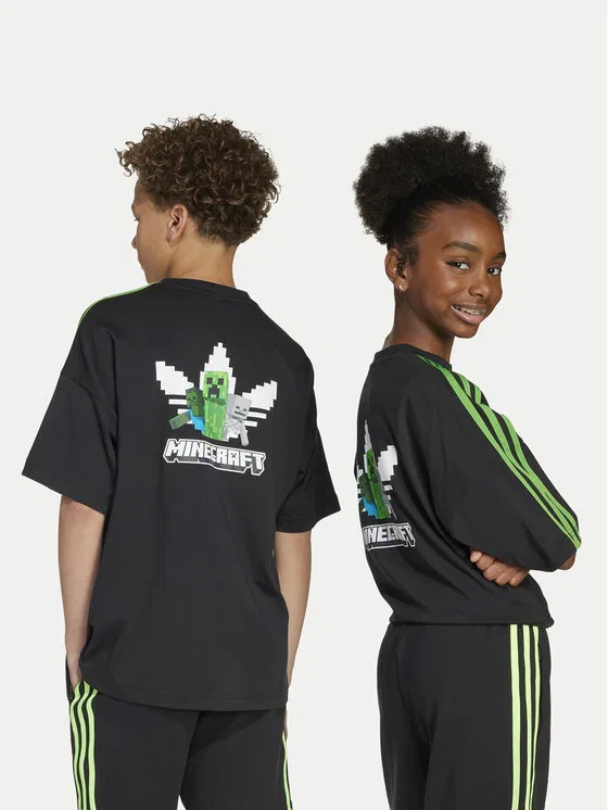 Футболка loose fit Minecraft Adidas, черный — фото 2