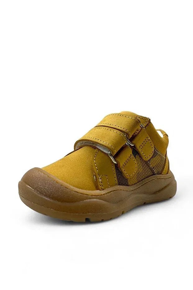 Детские ортопедические туфли для мальчиков из натуральной кожи Tuğba Ortopedi, Yellow — фото 2