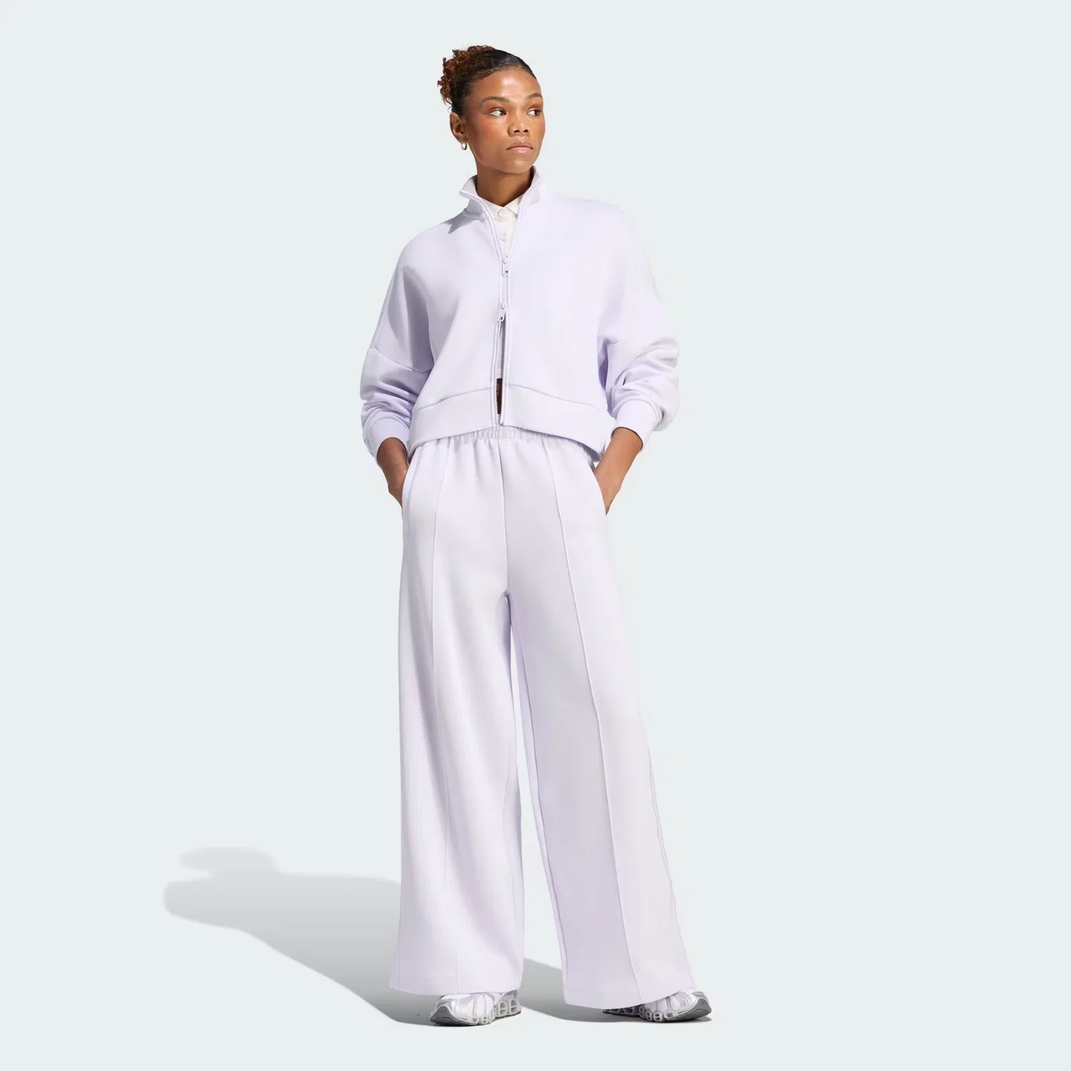 Женская спортивная куртка оверсайз Spacer Tracktop Adidas Originals, фиолетовый — фото 3