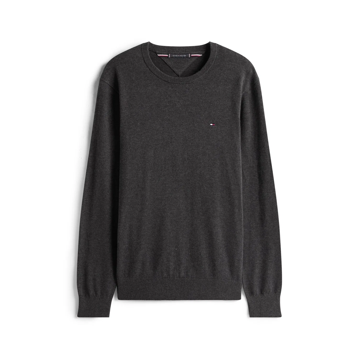 Мужской джемпер с круглым вырезом Regular Fit Tommy Hilfiger, Dark Grey Heather — фото 4
