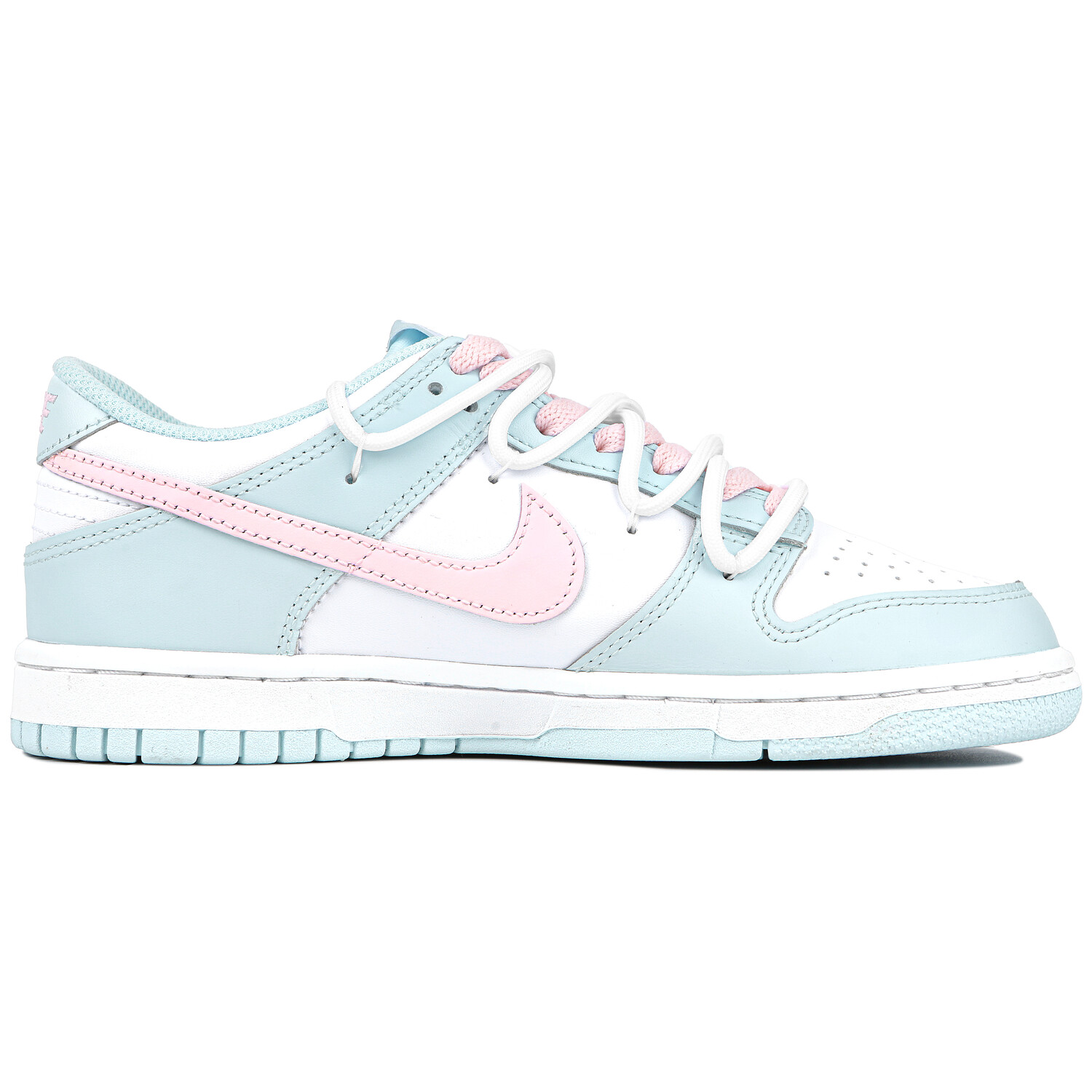 Кроссовки Nike Dunk Skateboarding Shoes Women's Low-top White/Blue/Pink, белый — фото 2