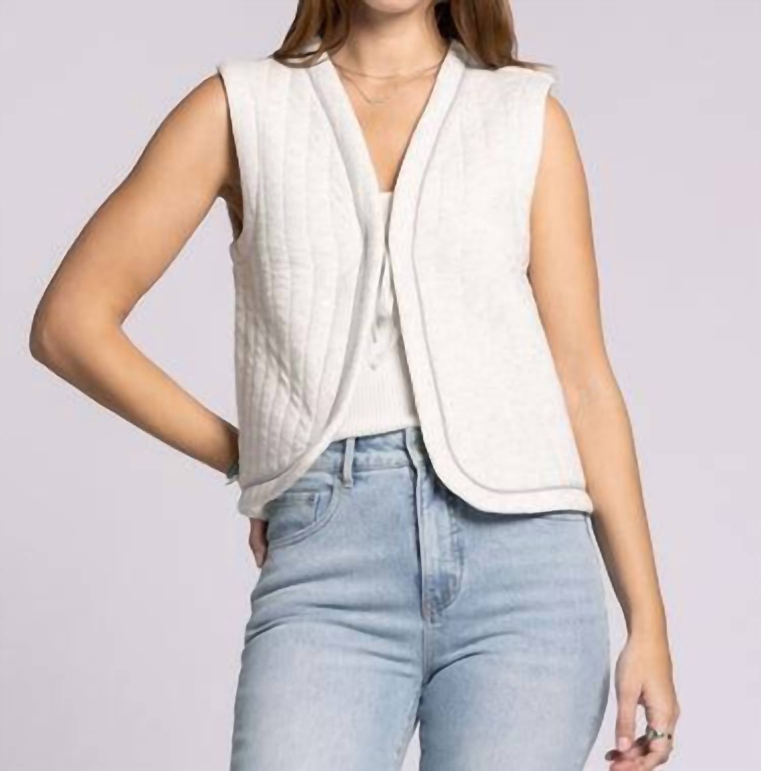 

Жилет Joplin цвета слоновой кости в меланже Thread & Supply