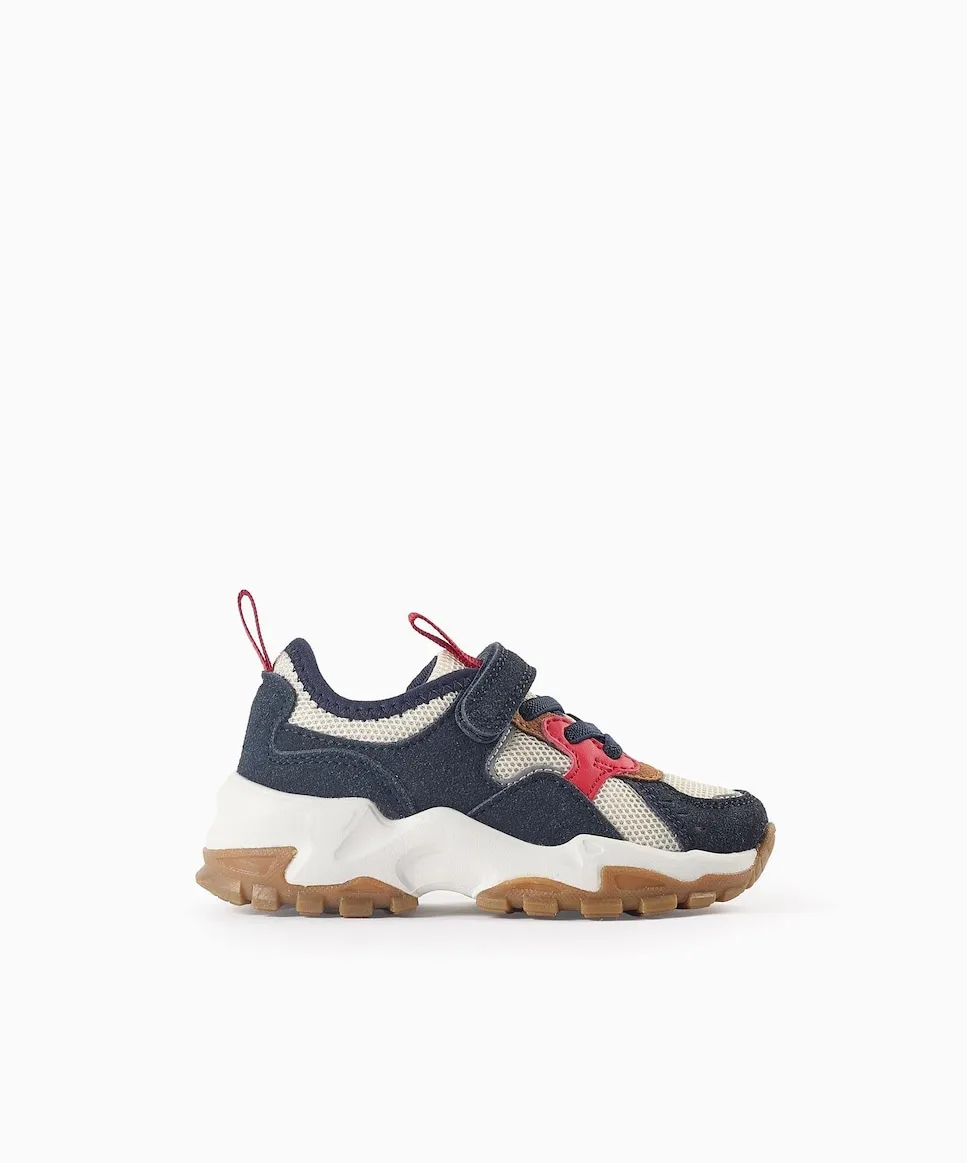 

Детские спортивные кроссовки с эластичными шнурками Zippy, темно-синий