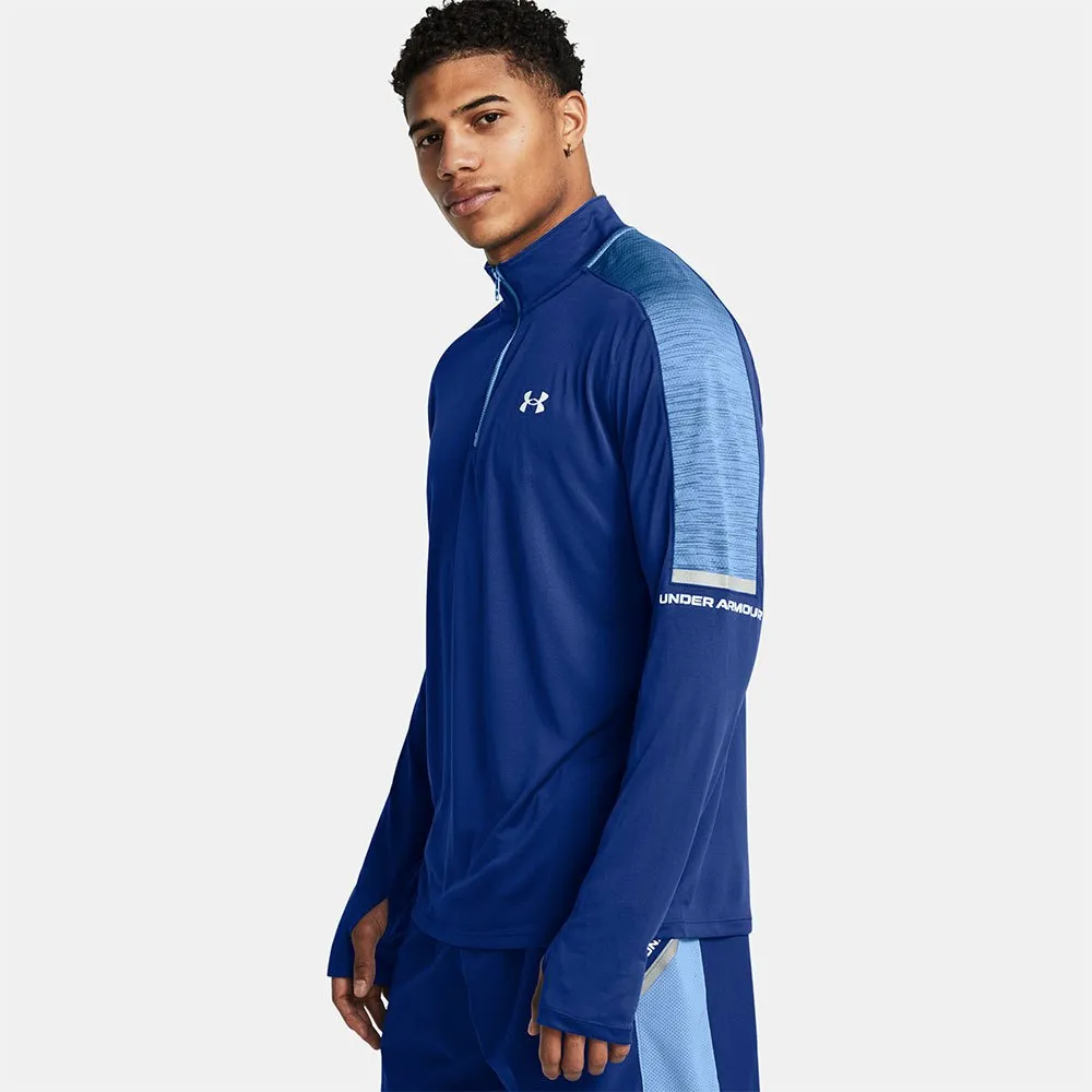 

Футболка Under Armour Tech Utility half zip long sleeve, синий