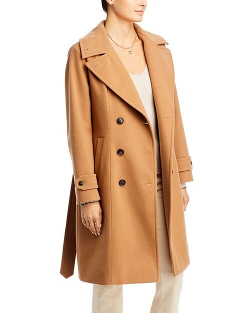 

Двубортное пальто с вырезом на воротнике Norwegian Wool, цвет Tan/Beige
