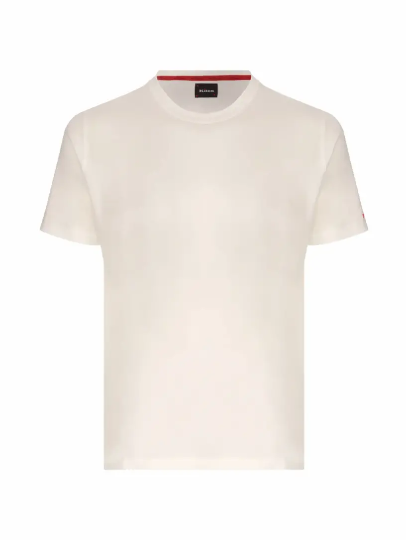 

Хлопковая футболка с логотипом Kiton, белый