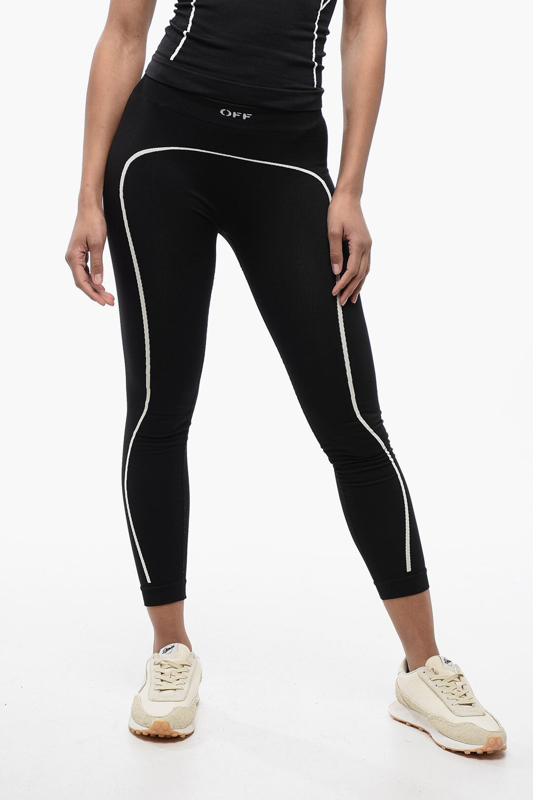 

Бесшовные леггинсы из нейлона Off-White Stretch