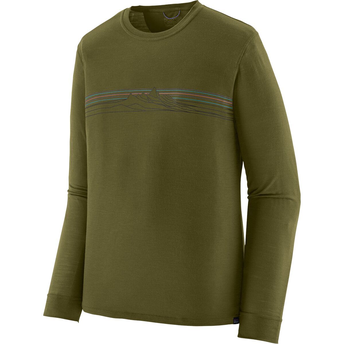 

Рубашка Cap Cool Merino Blend Graphic с длинным рукавом Patagonia, зеленый