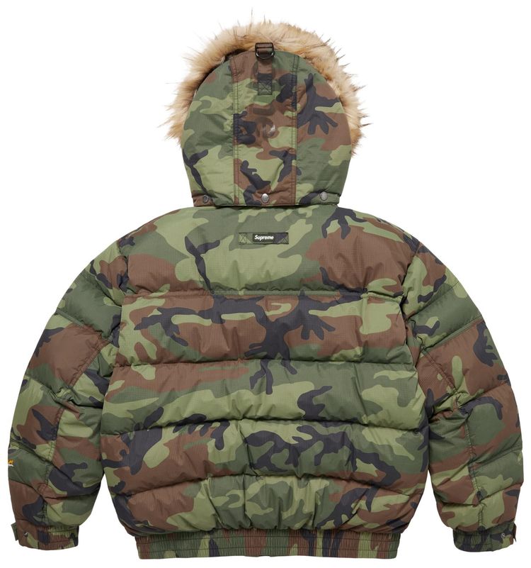 Пуховая куртка Supreme Facemask 700-Fill Down Puffer Jacket, зеленый — фото 2