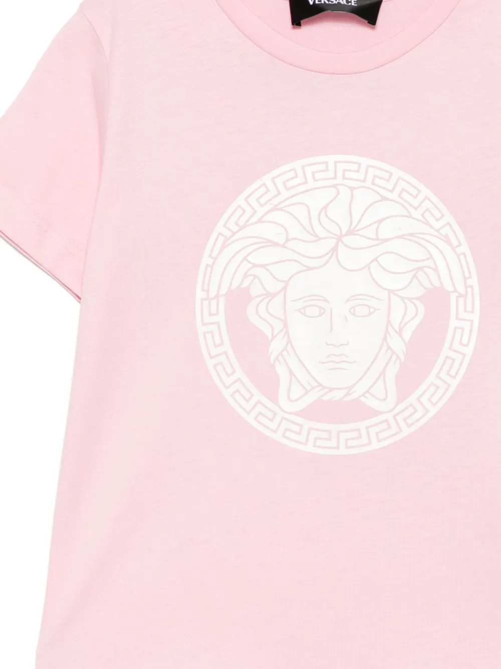Футболка с декором Medusa Versace Kids, розовый — фото 3