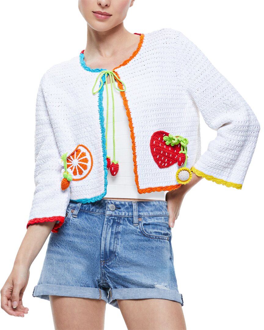 

Alice + olivia Anderson Кардиган с завязками, белый