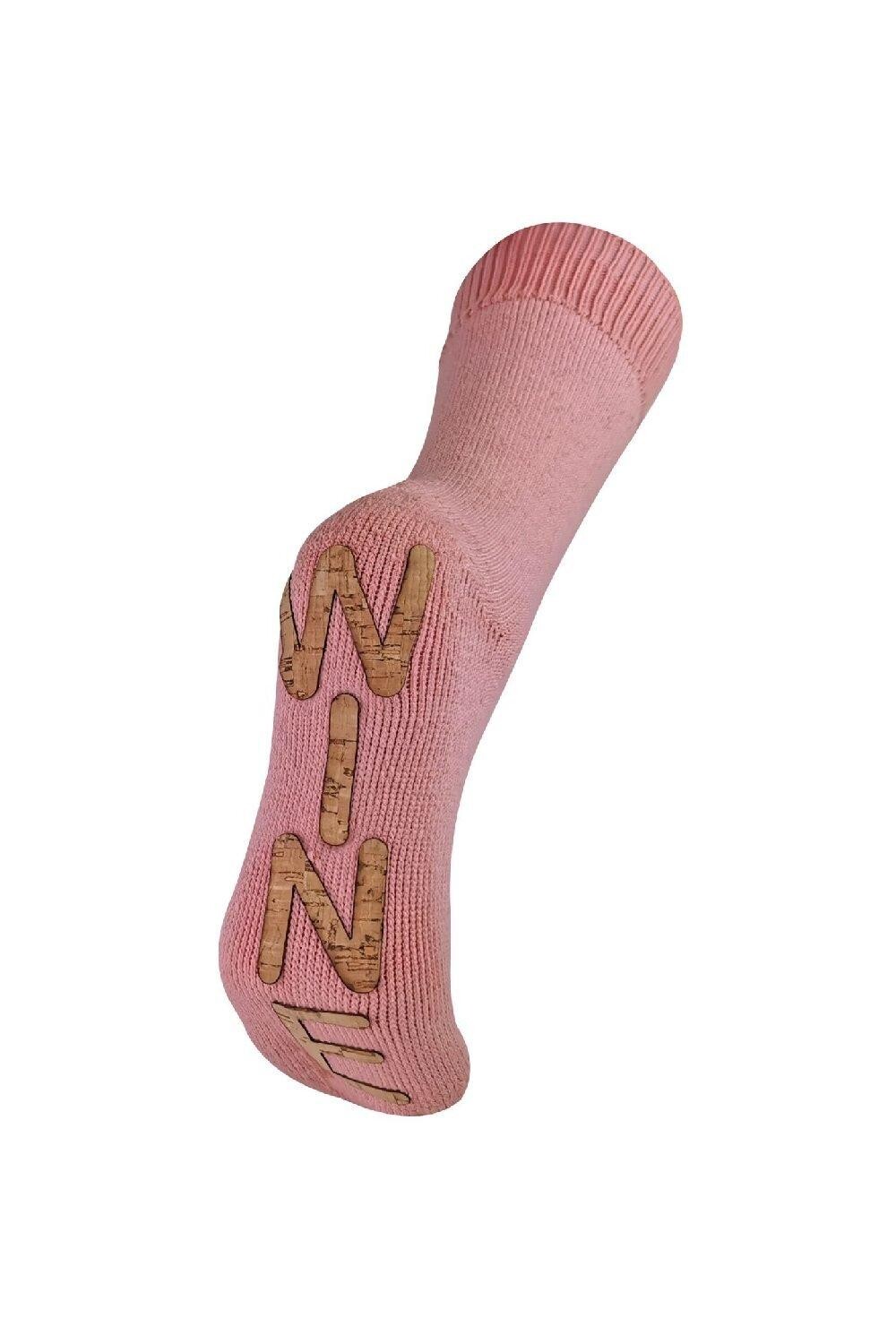 

Новинка, мягкие носки-тапочки WINE с толстой термофлисовой подкладкой Sock Snob, розовый