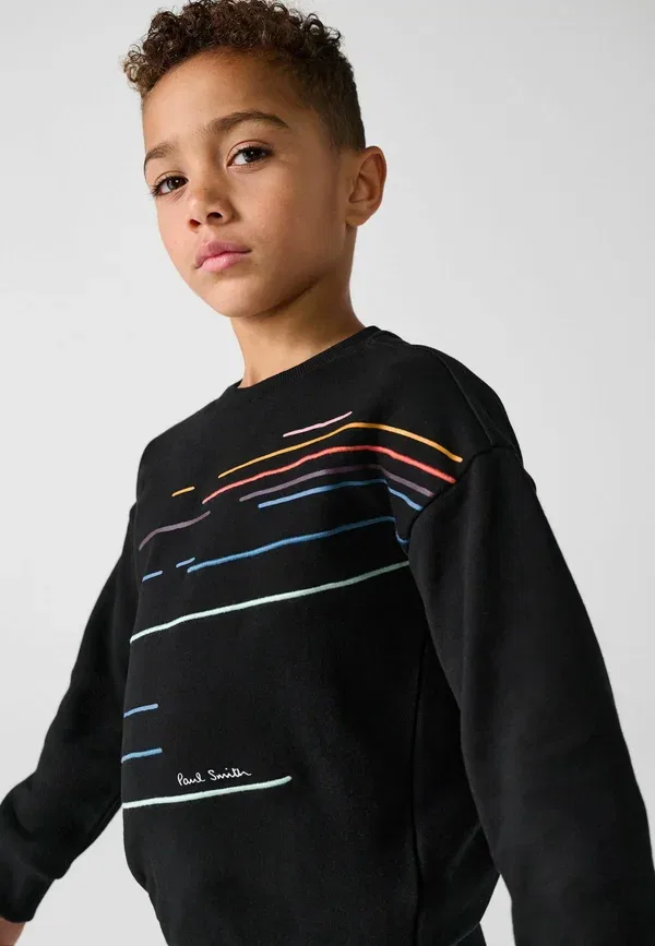 Спортивные штаны Regular fit с вышитыми полосками Paul Smith Junior, черный — фото 2