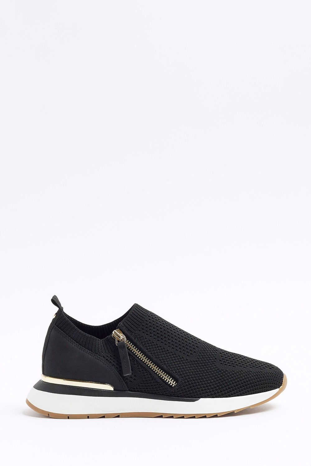 

Вязаные спортивные слипоны River Island, черный