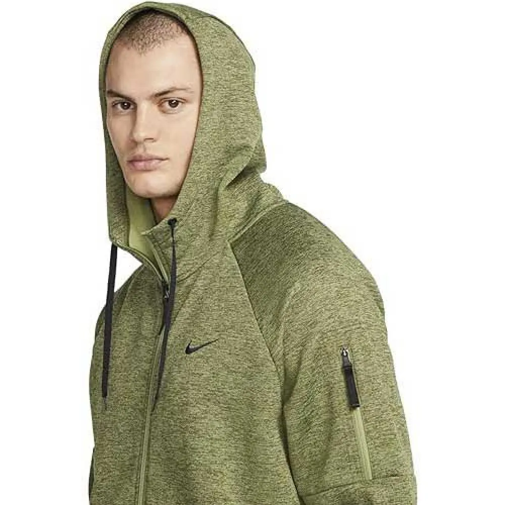 Толстовка Nike Therma Fit full zip, зеленый — фото 3