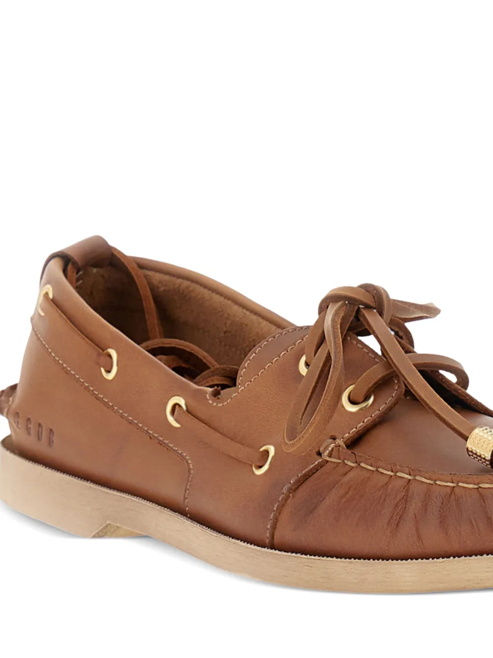 Кожаные туфли на шнуровке GOLDEN GOOSE, коричневый — фото 3