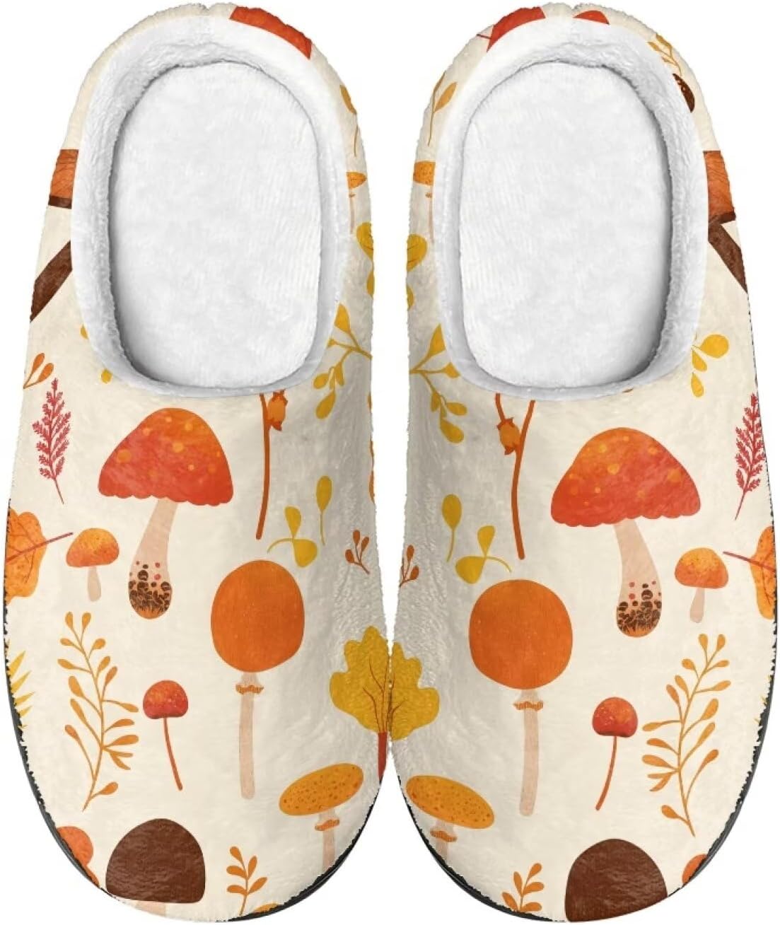 

Ретро-тапочки с мягкими вставками для женщин и мужчин, для дома и улицы, противоскользящие, теплые, уютные, из пеноматериала Rweroyiu, Cute Mushroom