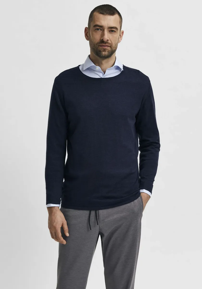 

Свитер с круглым вырезом SELECTED HOMME "ROME KNIT", цвет Dark Sapphire