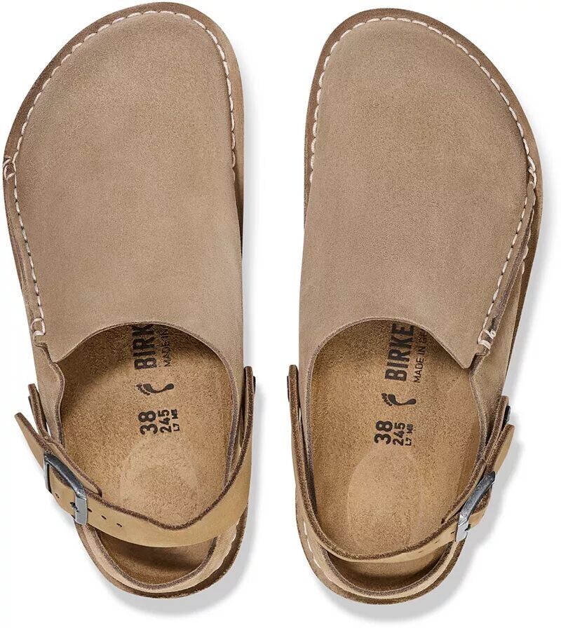 Мужские замшевые сабо Birkenstock Lutry 365, серый — фото 3