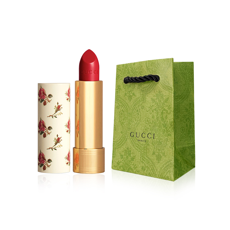

Limited Edition Lip Glosses Lipstick Shopping Bag Легко растушевывается 1 шт/2 уп GUCCI, #25m kai li красный+mini shopping bag