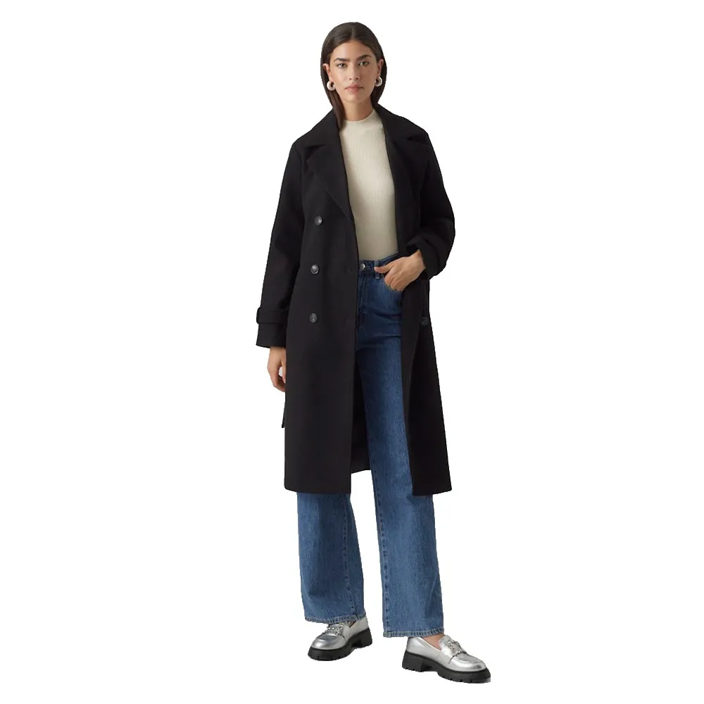 

Пальто Vero Moda Fortunevega Long trench, черный