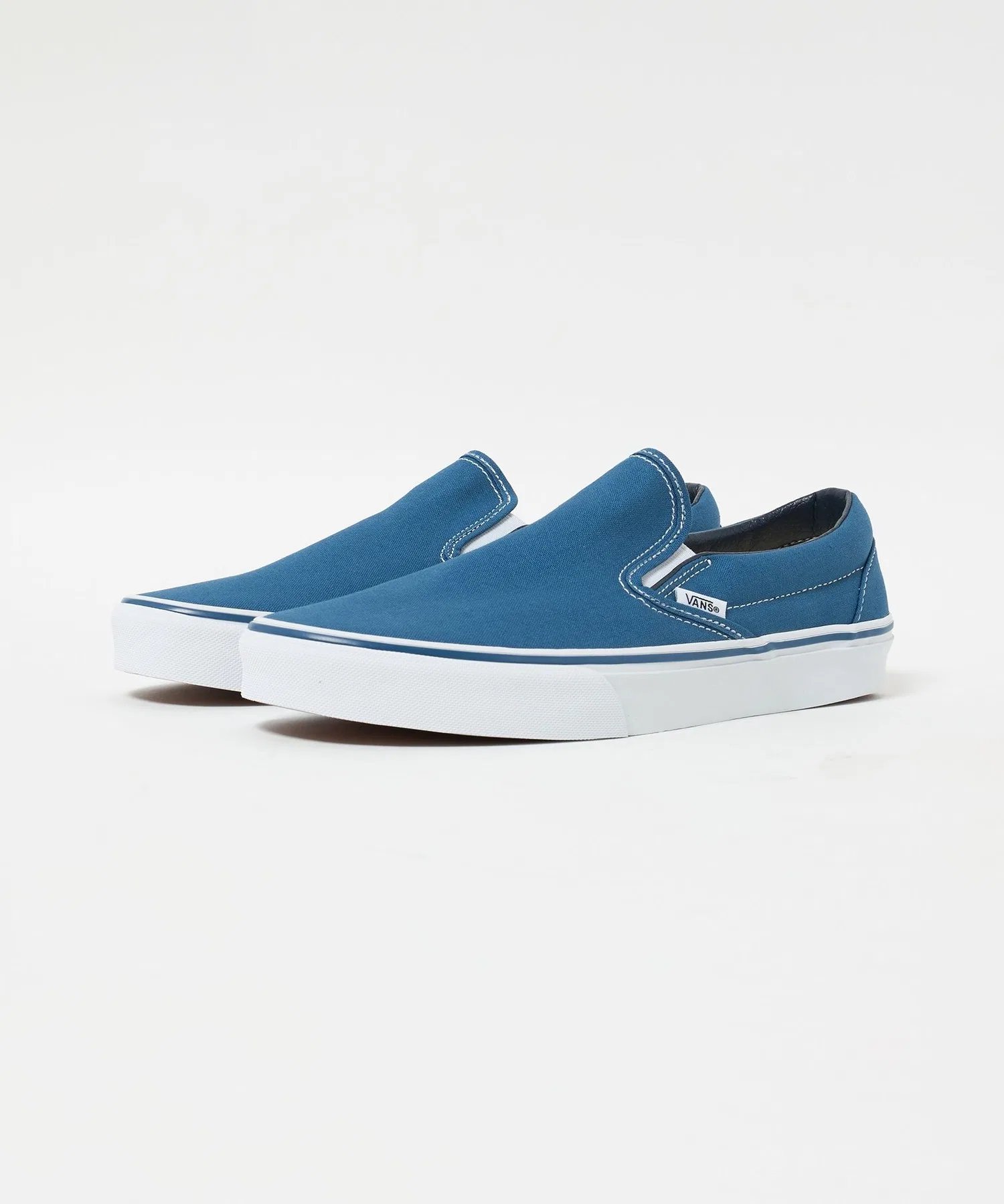 Мужские слипоны VANS Classic из канваса тёмно-синие — фото 2