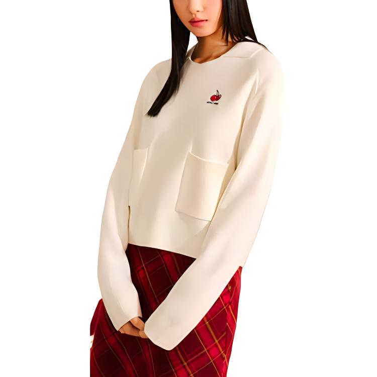 

ANTA Kirsh Sports Life Collection Good Things Happen вязаный топ женский Ivory White