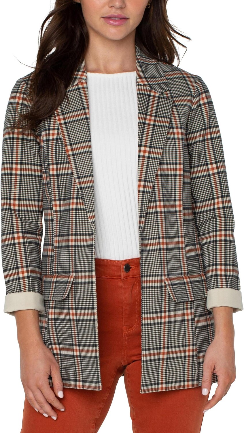 

Блейзер Liverpool Los Angeles Boyfriend Blazer, цвет Black Cinnamon Tartan Plaid