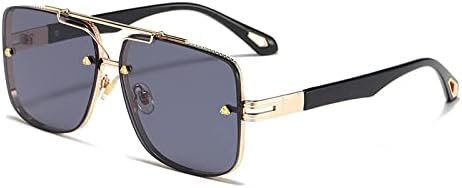 

Винтажные солнцезащитные очки для женщин, модный тренд, квадратные солнцезащитные очки для мужчин, очки для вождения, женские очки с защитой от УФ-излучения UV400 MTZJH, Gold