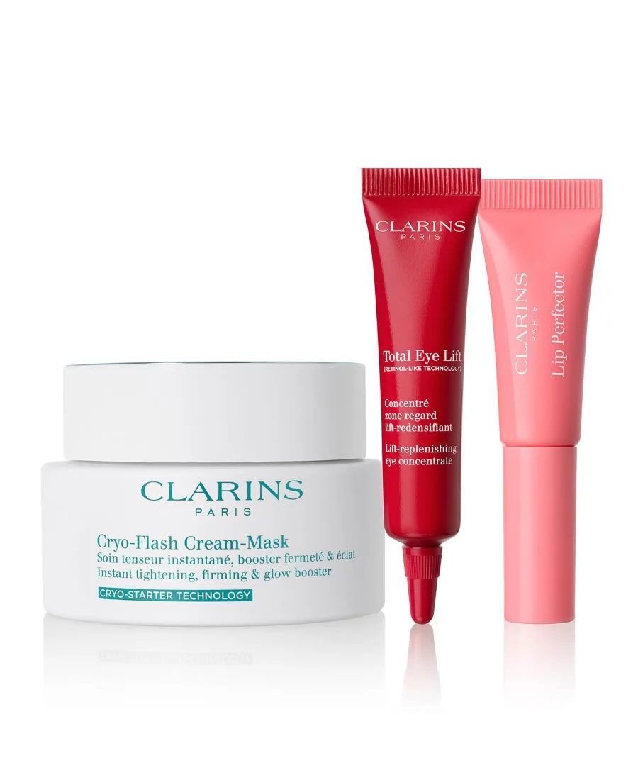 Clarins Набор из 3 крио-маск для усиления сияния