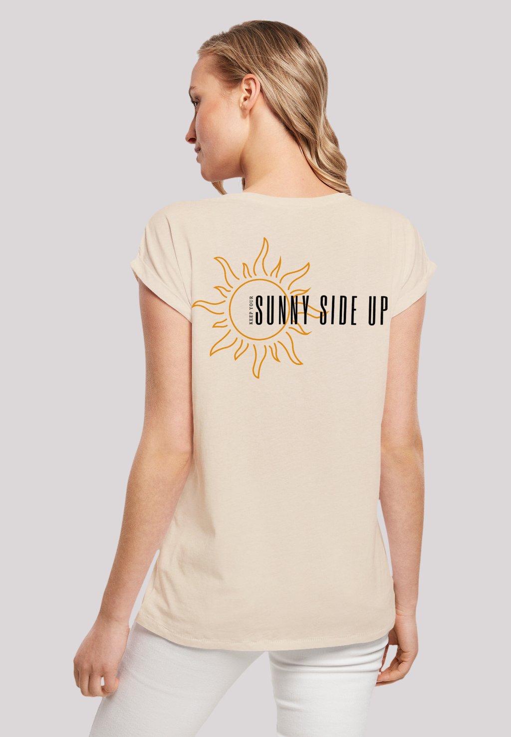 

Футболка с принтом SUNNY SIDE UP F4NT4STIC, песочный