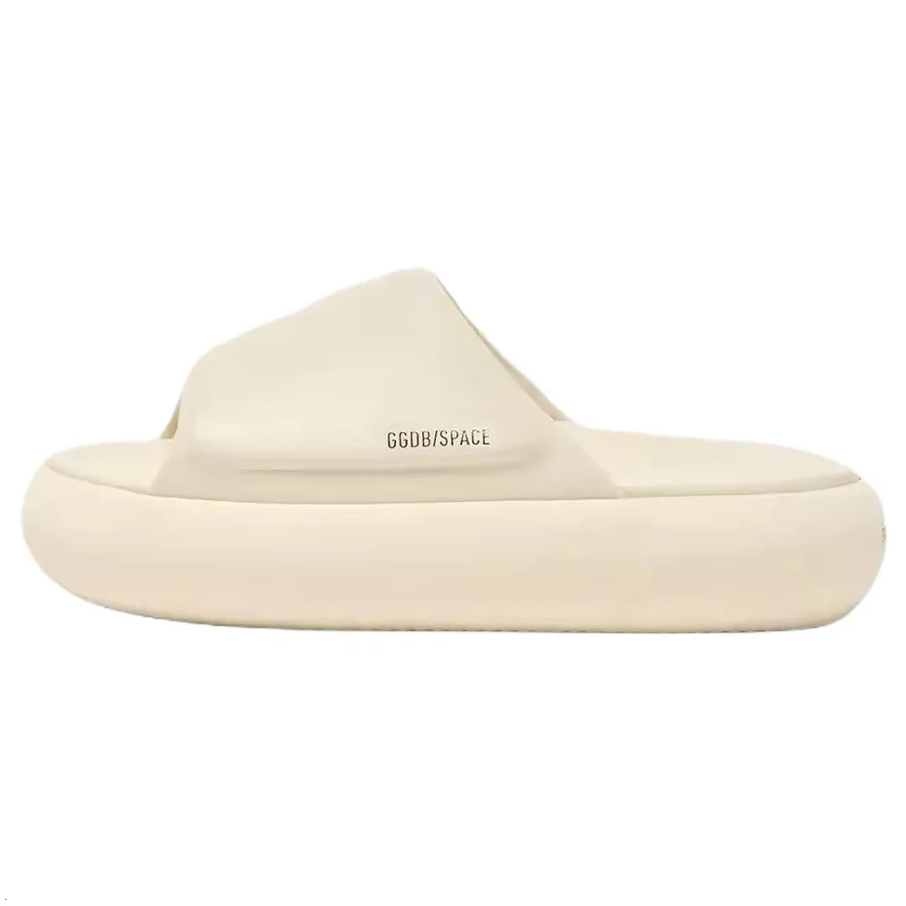 Golden Goose Сланцы Space Star Slide для мужчин, цвет кремовый
