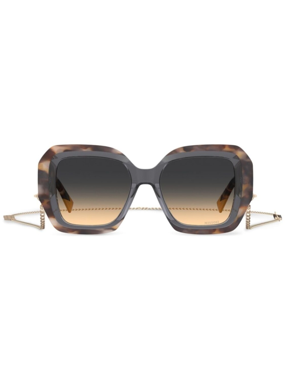

MISSONI EYEWEAR солнцезащитные очки с цепочкой, коричневый