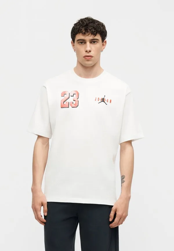 Футболка с принтом crew Jordan, White/University Red — фото 3