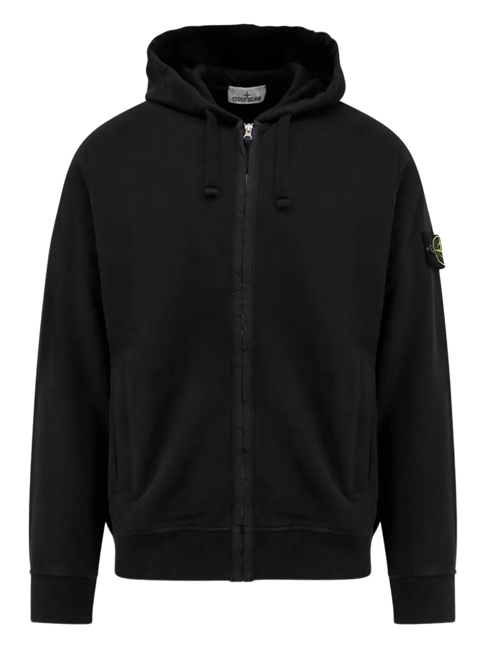 

Толстовка с капюшоном на молнии Stone Island, черный
