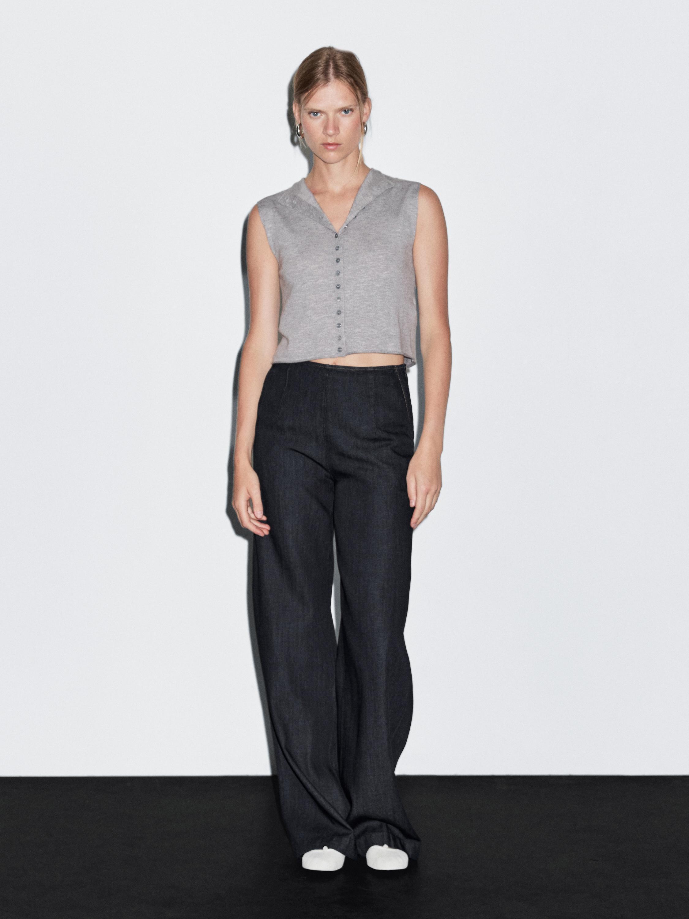 

Джинсы Barrel Fit Massimo Dutti, темно-синий