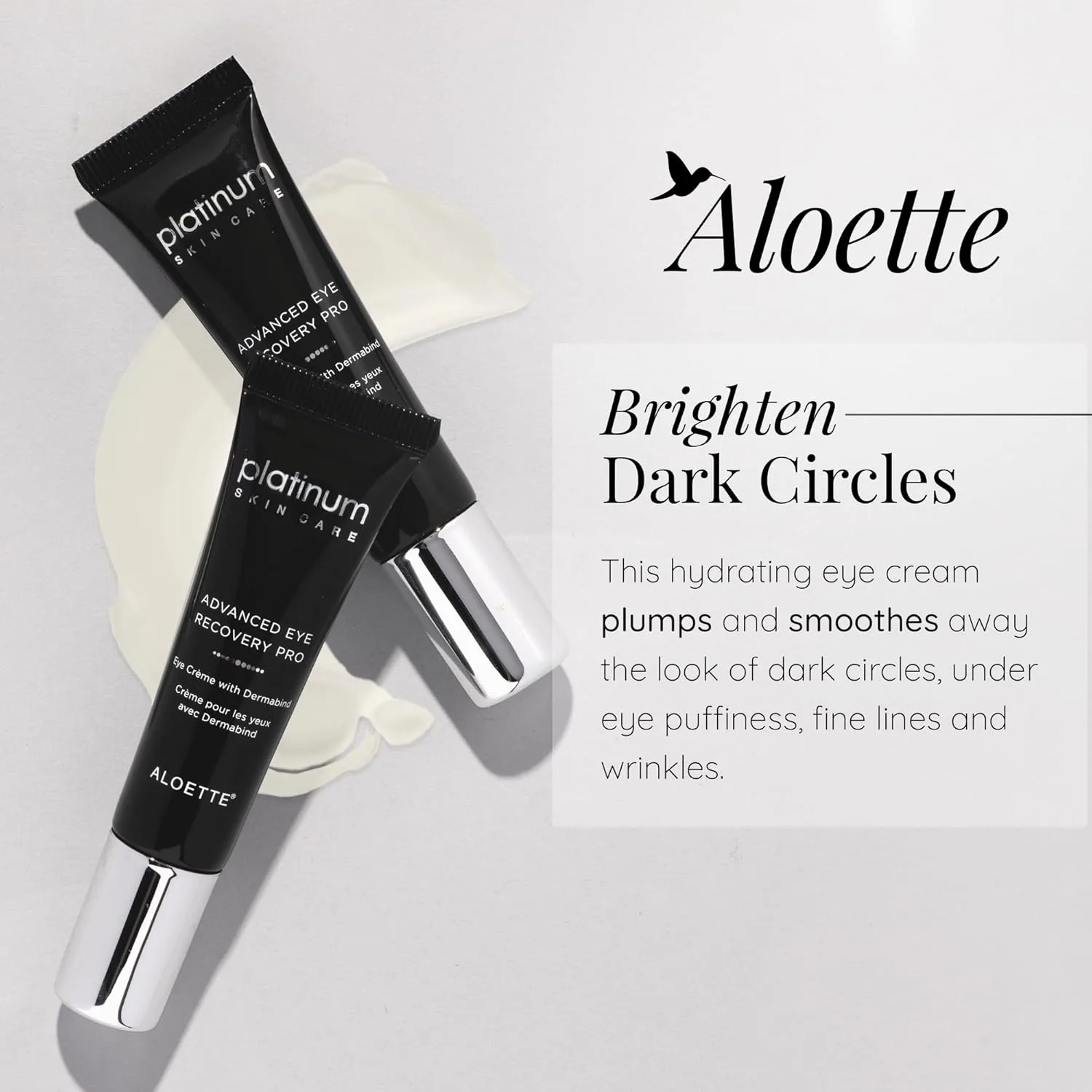 Aloette Advanced Eye Recovery Pro - антивозрастное восстанавливающее средство для глаз с пептидами для упругости, увлажнения и разглаживания от темных кругов и усталости — фото 2
