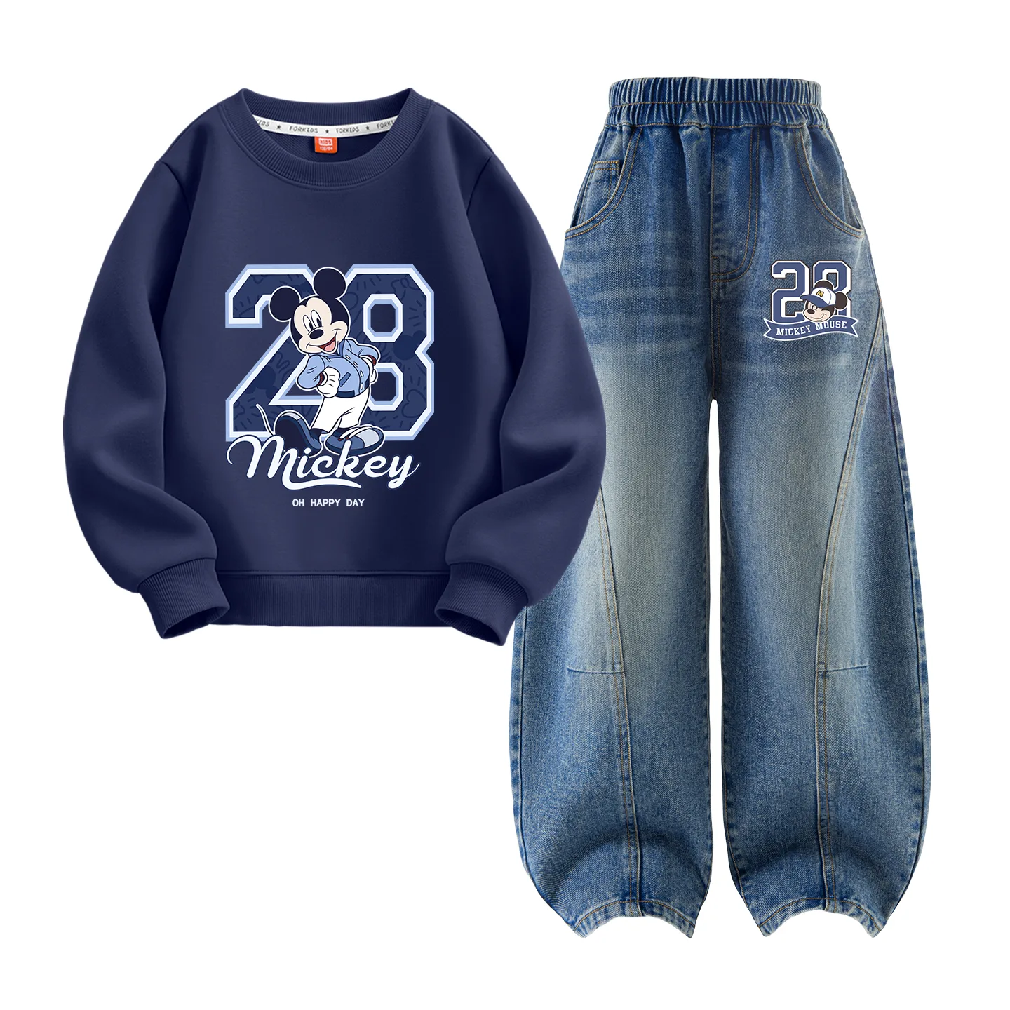 Детский спортивный комплект Casual Disney, Di 28 Navy Blue+Di 28 Mickey Mouse K Denim Light Blue — фото 3