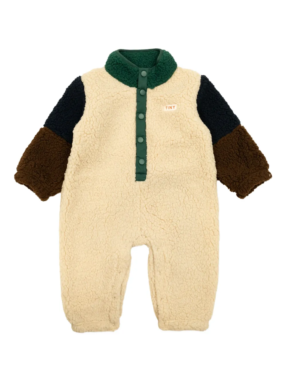 

Ромпер в стиле колор-блок Tiny Cottons, бежевый