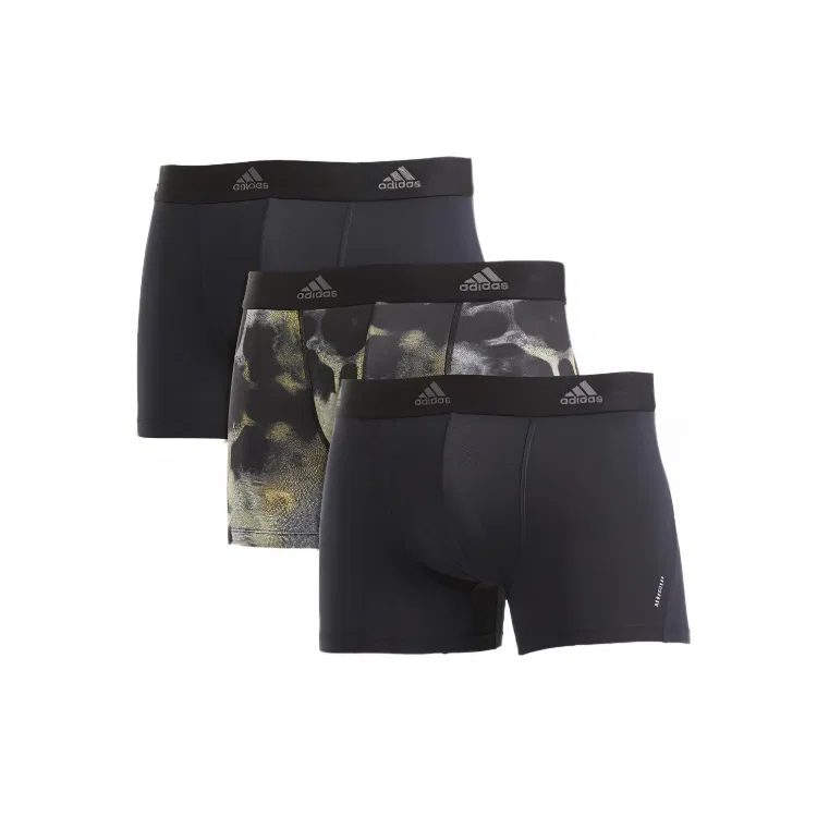 Мужские боксеры с принтом, комплект из 3 штук, Adidas, Dark Gray/Print/Dark Gray