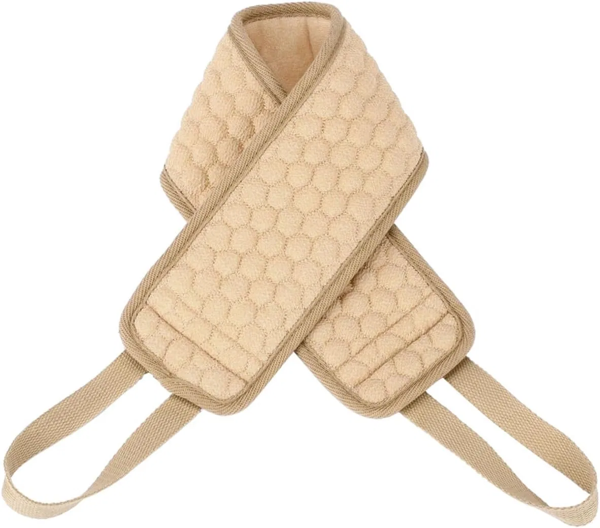 Скрабирующие перчатки для душа 6 шт, FOMIYES, двусторонние, 9.5x60 см, Beige — фото 4