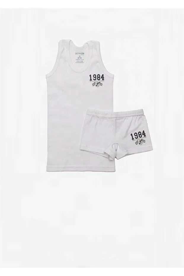Детское нижнее белье для мальчиков с принтом Çamaşırcımshop, White
